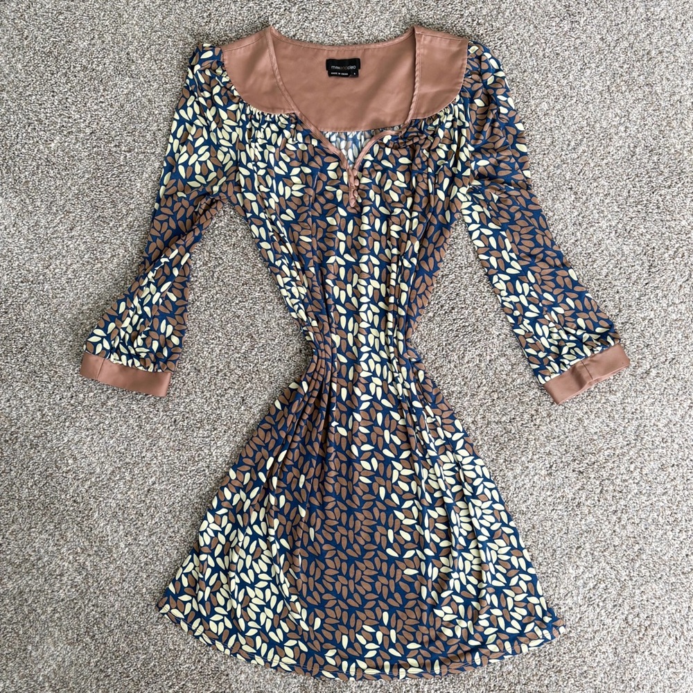 Max and Cleo Geometric Print Dress Size S